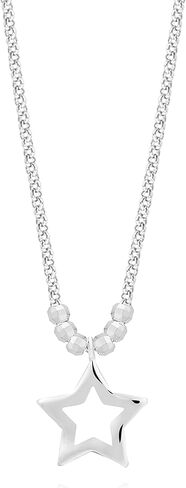 KATIE LOXTON Arabella المرأة معلبة الفضة 30 بوصة طويلة التفاف قلادة نجمة مطروقة in Kuwait