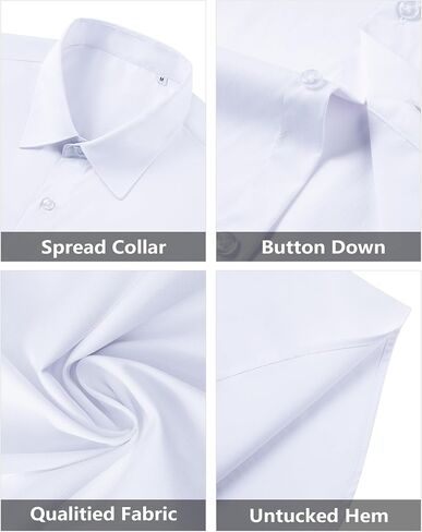 Mens Dress Shirts Short Sleeve Casual Button Down Shirts Wrinkle Free Dress Shirts for Men in Saudi Arabia