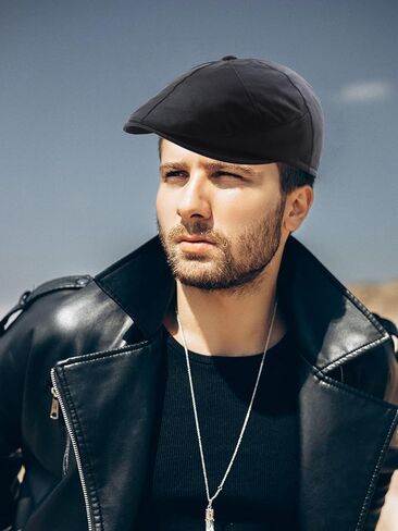 Nanwansu الرجال قبعة جلدية كلاسيكية موزع الصحف اللبلاب قبعة قبعات للرجال قبعة مسطحة كابي غاتسبي قبعة الصيد قبعة قبعة الجولف CapIvy قبعة in Kuwait