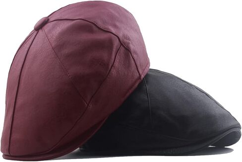 Nanwansu الرجال قبعة جلدية كلاسيكية موزع الصحف اللبلاب قبعة قبعات للرجال قبعة مسطحة كابي غاتسبي قبعة الصيد قبعة قبعة الجولف CapIvy قبعة in Kuwait