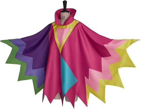 Spamton Deltarune Cosplay Costume Cape Spamton Neo Cosplay Colorful Stand Unisex Collar Cape Cloak Outfit in Saudi Arabia