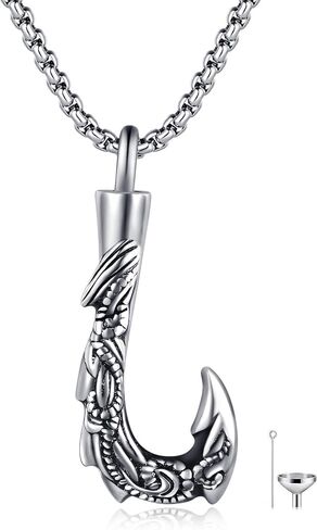 VENACOLY 925 Sterling Silver Necklace for Men Memento Mori Necklace Urn Necklace for Ashes Cremation Jewelry Gift for Men in Saudi Arabia