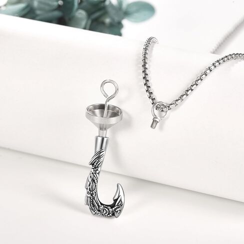 VENACOLY 925 Sterling Silver Necklace for Men Memento Mori Necklace Urn Necklace for Ashes Cremation Jewelry Gift for Men in Saudi Arabia