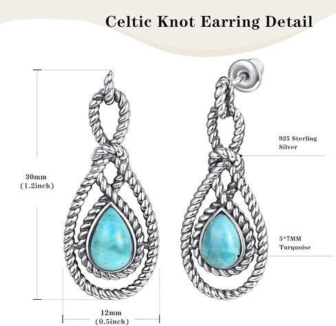 قلادة وأقراط فيروزية من تونجستوري للنساء in Kuwait