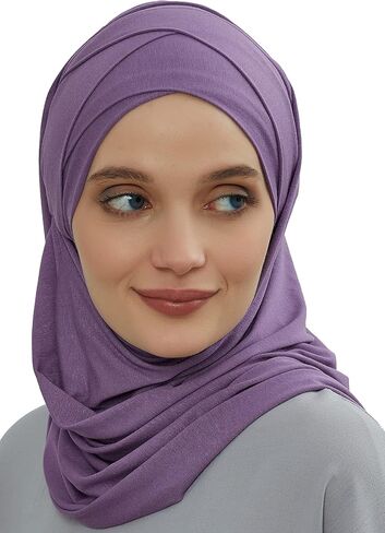 Aisha's Design Instant Hijab Scarves for Women Muslim, 95% Cotton Turban Scarf Head Wrap in Saudi Arabia