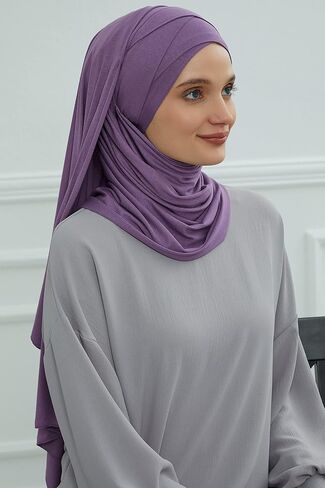 Aisha's Design Instant Hijab Scarves for Women Muslim, 95% Cotton Turban Scarf Head Wrap in Saudi Arabia