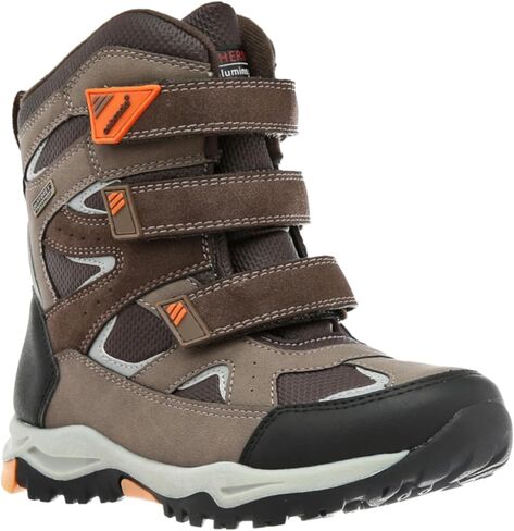 Vireo Boy's Snow Boot: 200g enTHERMA-Insulated, deHYDREX Waterproof, Memory Foam Footbed, Reflective Trim, Triple-Velcro in Saudi Arabia