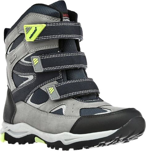 Vireo Boy's Snow Boot: 200g enTHERMA-Insulated, deHYDREX Waterproof, Memory Foam Footbed, Reflective Trim, Triple-Velcro in Saudi Arabia