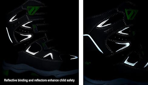 Vireo Boy's Snow Boot: 200g enTHERMA-Insulated, deHYDREX Waterproof, Memory Foam Footbed, Reflective Trim, Triple-Velcro in Saudi Arabia