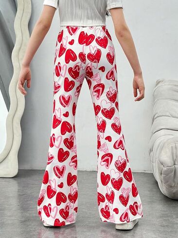 COZYEASE Girls' Elastic High Waist Flare Leg Bell Bottom Pants Casual Stretch Pants Athletic Trendy Workout Trousers in Saudi Arabia