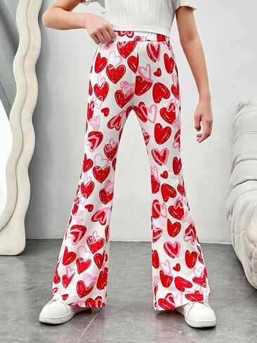 COZYEASE Girls' Elastic High Waist Flare Leg Bell Bottom Pants Casual Stretch Pants Athletic Trendy Workout Trousers in Saudi Arabia