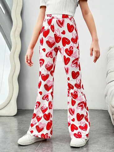 COZYEASE Girls' Elastic High Waist Flare Leg Bell Bottom Pants Casual Stretch Pants Athletic Trendy Workout Trousers in Saudi Arabia