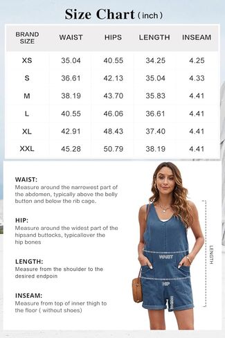 المرأة عالية الأسطوانة شورت الدنيم رومبير عادية أكمام فضفاضة الجينز وزرة السراويل حللا مع جيوب in Kuwait