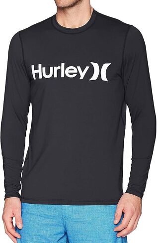 Hurley Men's Standard One & Only Long Sleeve Sun Protection Rashguard Shirt in Saudi Arabia