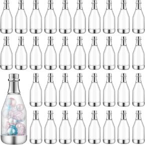 54 Pieces Champagne Bottles Candy Bottles Bridal Shower Favors Mini Baby Bottle for Baby Shower Mini Champagne Bottles Bulk Plastic Wine Alcohol Containers for Wedding Birthday Party (Gold)