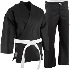 5oz Ultra Light Weight Karate Gi/Uniform - Black - Size 6