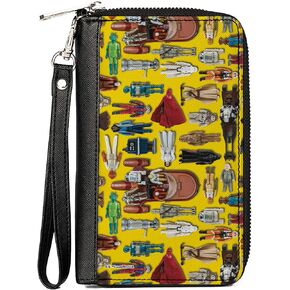 Buckle-Down Women's PU Zip Around Wallet Rectangle-Star Wars, 7.5"x4.5"