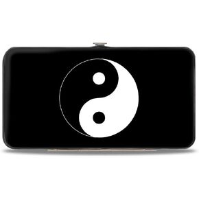 Buckle-Down womens Buckle-down Hinge - Yin Yang Symbol Black/White Wallet, Multicolor, 7 x 4 US