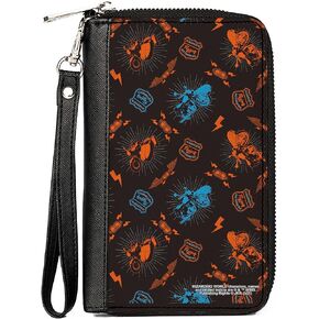 Buckle-Down Women's PU Zip Around Wallet Rectangle-Harry Potter, 7.5"x4.5"
