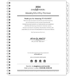 AT-A-GLANCE 2025 Planner Refill, Weekly & Monthly, 7" x 8-3/4", Medium, Executive, DayMinder, Refill for G545 Line Planners (G5455025) in Saudi Arabia
