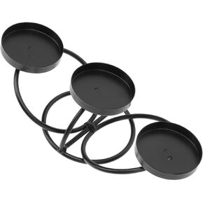 3 Candle Metal Candelabra s top Matte Black Candle Holders