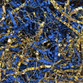 Crinkle Cut Paper Shred Filler (1/2 LB) for Halloween Decorations Craft DIY's Packaging , Shredded Paper Wrapping & Basket Gift Box Filling for Christmas Party,Wedding & and Other Occasions (Navy Blue）