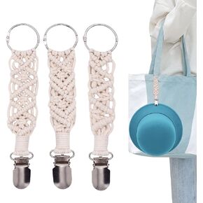 3 PCS Hat Clip for Travel, Knitting Travel Hat Holder Clip Travel Hat Strap Clips Hat Companion for Women Traveling Travel Bag Luggage Handbag White