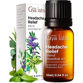 Gya Labs Headache Relief Essential Oil Blend - Soothing & Clarifying (0.34 fl oz)
