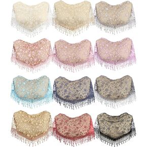 Zhanmai Veils for Church Catholic Mass Veils for Women Catholic Lace Triangle Lace Mantilla Floral Tulle Scarf Covering