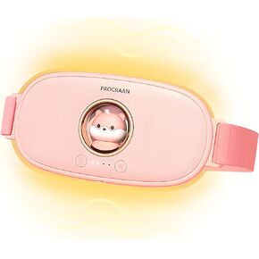 Heating Pad for Period Cramps, Portable Cordless Electric Belt Pain Relief Device, with 4 Heat Levels and 5 Massage Modes, Menstrual Cramp or Women Girl(Pink)