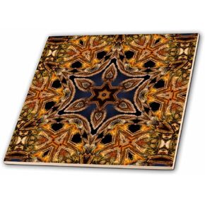 3dRose ct_42362_4 Turkish Decorative Flower Mandala-Ceramic Tile, 12-Inch