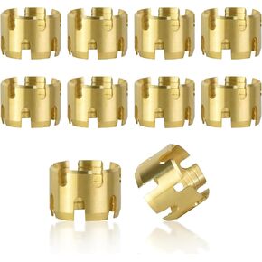 3/8“ Air Brake Hose End Fitting - Upgraded Brass DOT Air Brake Line End Connector, Sleeve Repair Tube for Air Hose Braking System Air Brake Fittings (10 Pcs)