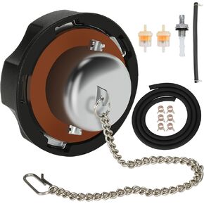 Gas Fuel Tank Cap with Chain Compatible with Predator 212cc 196cc 6.5hp Engine Coleman CT200U BT200X CT200U-EX Baja Warrior Heat Massimo Mini Bike Go Kart Pressure Washer Generator Parts