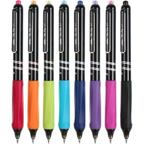 Mr. Pen Retractable Gel Pens - 8 Pack, Vibrant Barrels, Fast Dry, Colorful Ink Fine Point 0.7mm Tips, Aesthetic Pens for Journaling