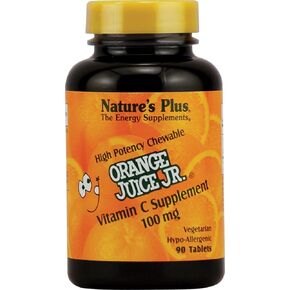 Nature's Plus Orange Juice Jr Chewable Vitamin C - 100 mg - 180 Tablets