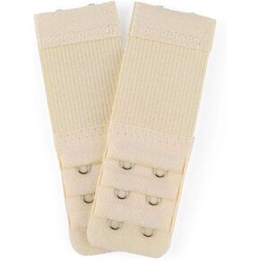uxcell 2pcs Bra Strap Extenders Set 3 Rows 2 Hooks/3 Hooks/4 Hooks Elastic Bra Hook Extensions