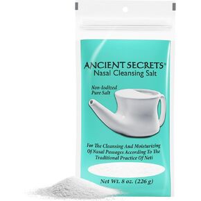 Ancient Secrets Nasal Cleansing Pot Salt - Bag, 8 Ounce - 6 per case.