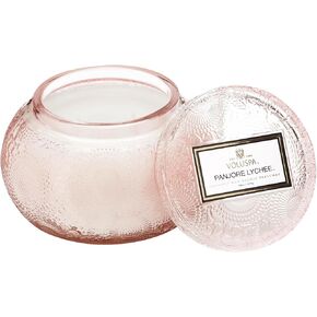 Voluspa Forbidden Fig Candle | Embossed Glass Chawan Bowl | 14 Oz. | 50 Hour Burn Time | Coconut Wax and Natural Wicks for a Cleaner Burn | Vegan