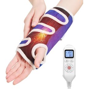 Heated Gloves for Arthritis Hands - Electric Heating Mittens 30s Fast Heat Therapy for Carpal Tunnel Pain Relief - Hand Heating Pad Treatment Wrist Fingers 10-90Min Auto Shut Off & 86℉-158℉ Temp