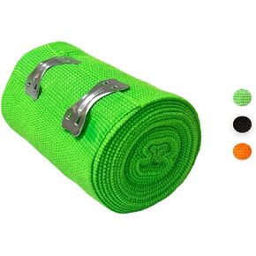 Elastic Bandage wrap with Closures Clips, Mixed Colors Comfortable Design, Support for Ankle, Knee Claves Wrist arm Leg sprains First Aid Compression Roll 3" W x 5.4 yds L (Black Color 3-Pack)