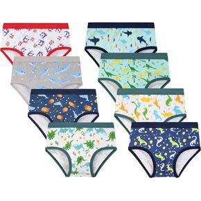 Boys Cotton Briefs Kids Brief Toddler Comfortsoft Underwear Pack of 8