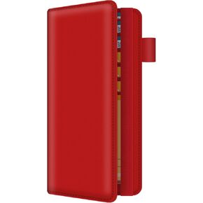 غطاء دفتر شيكات bvya للرجال والنساء مع حجب RFID، محافظ رفيعة مع حامل دفتر شيكات من الجلد المطبوع الفاخر مع حامل قلم ومقسم بلاستيكي شفاف مدمج للشيكات المكررة (أحمر) in Kuwait