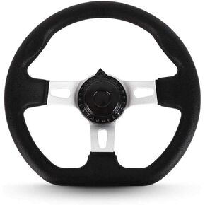 Off-Road Kart Steering Wheel, 270mm Go Kart Steering Wheel Strong Iron Steering Wheel Fit for Compatible with Riding Go Kart Cart Racing Bike Replacement Wheel