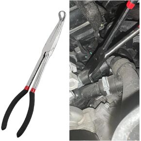11 Inch Car Electrical Disconnect Pliers, Electrical Connector Disconnect Pliers Car Fuel Feed Pipe Plier, O-Shaped Car Soldering Aid Pliers Fuel Line Hose Clip Clamp Removal Tool