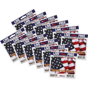 6212 United We Stand Flag Decal, Ultra Removable, America, American Pride, United States, 4.5 x 3", 12 Pack