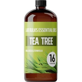 Lab Bulks Tea Tree Essential Oil 16 oz Bottle, for Oil Diffuser, Home Care, Candles, Aromatherapy – 2 Pack