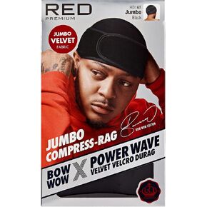 Red Premium Bow Wow Power Wave Compression Durag (Velvet) Snag free closure on each straps, Ultimate compression for 360 Waves for Men, Finger waves for women in Kuwait