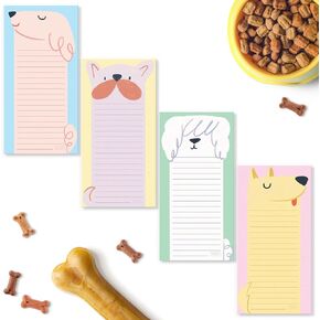 Sweetzer & Orange S&O Magnetic Notepads for Refrigerator 4 Pack - Magnetic Note Pad for Fridge Sets - Magnetic List Pads for Refrigerator - Magnet Notepads for Refrigerator - 3.5" x 7", 45 Pages