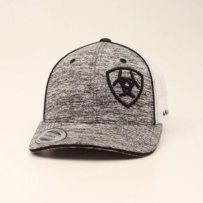M&F Western 1517801 Kids Hats Youth Boys Caps with Mesh Back Logo44; Heather Black