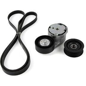 Belt Tensioner Pulley with Idler Pulley Serpentine Belt Kit for Dodge Grand Caravan Charger Durango Ram 1500 2500 3500 Chrysler 200 300 Town & Country 3.6L V6 3pcs for 39282 + 38082 + 6PK1960